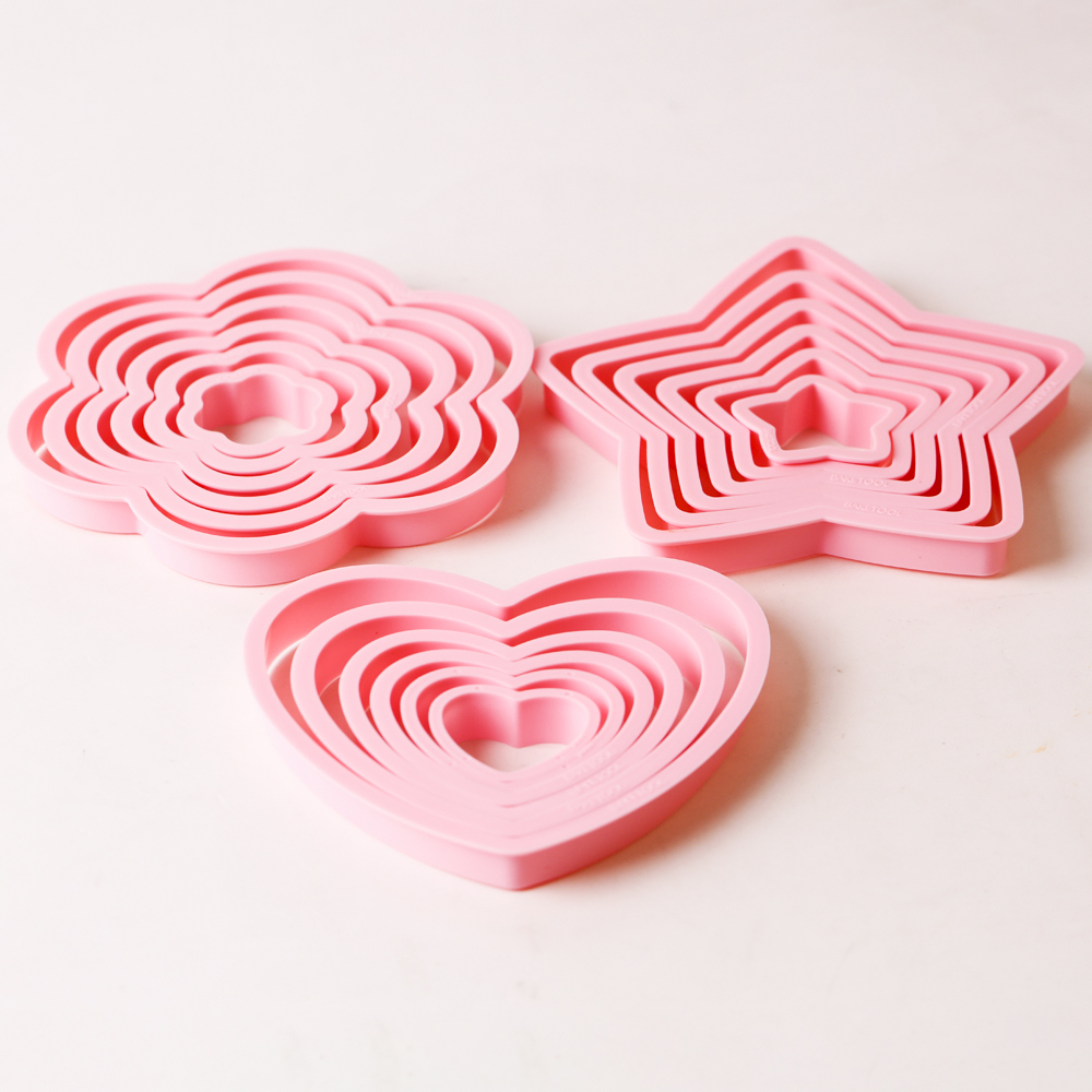1 セット/3 セットピンクハートスターフラワークッキービス - Baking Kitchen Set のレビューと価格