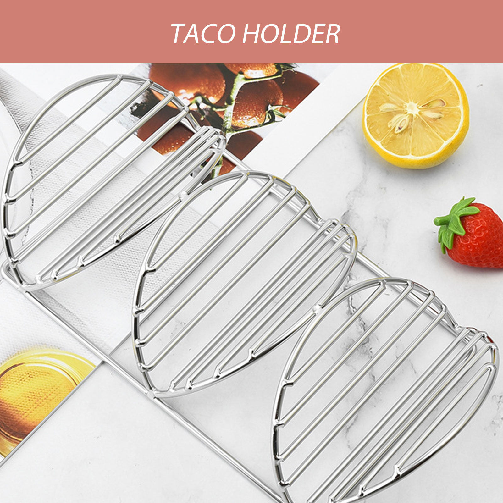 タコスタンド、ステンレス製、タコス、ブリトー、パンケーキ、ト - Kitchen Baking Rack のレビューと価格