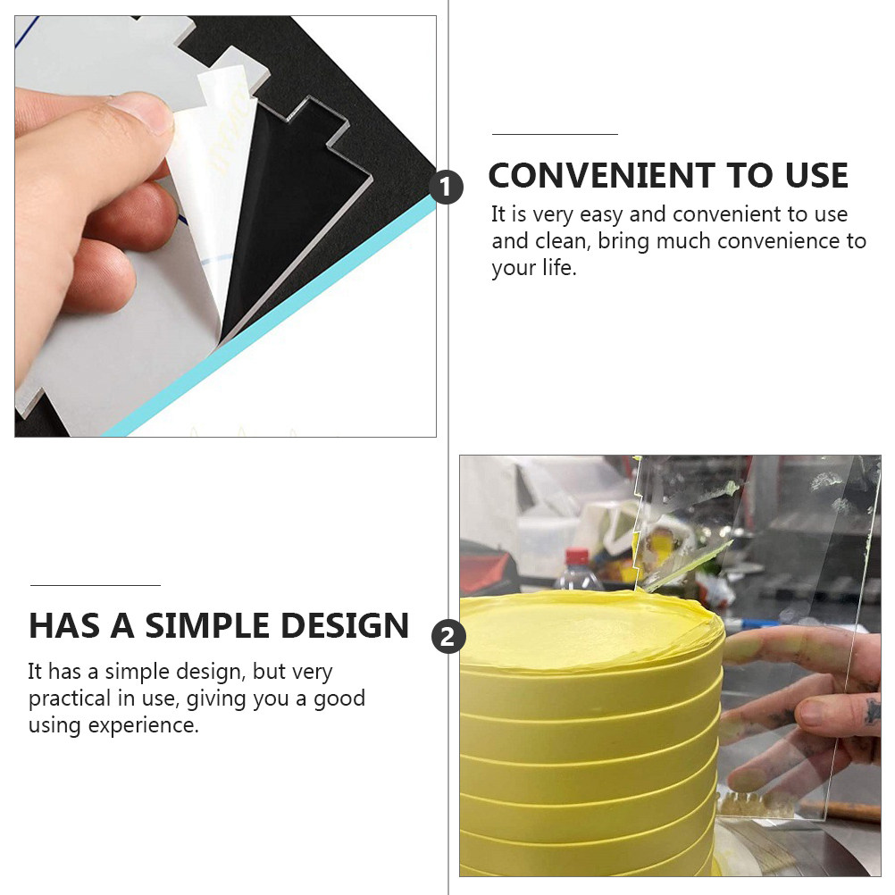 透明アクリル製ケーキスクレーパー6本セット。製菓用具、キッチ - Baking Kitchen Set のレビューと価格