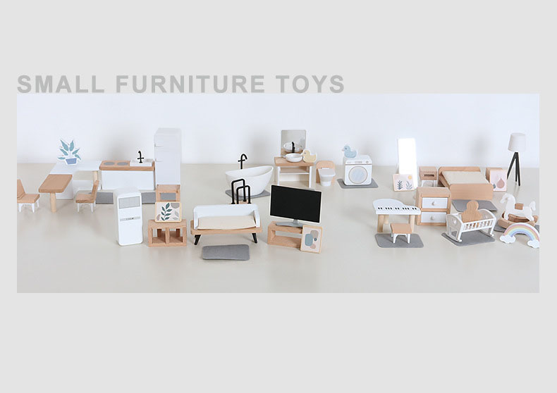 モダンなドールハウス家具キッチン木製ミニチュアバスルーム寝室 - Kitchen Uncle のレビューと価格