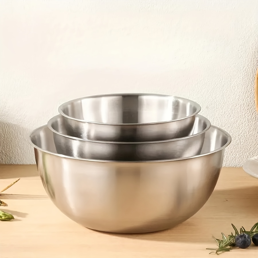 3個セット ステンレス製サラダボウルセット ミキシングボウル - Baking Kitchen Set のレビューと価格